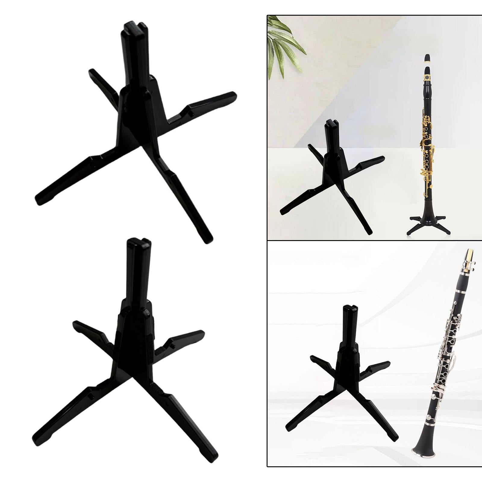 Clarinet Holder Sturdy Foldable Professional Bracket for Oboe Clarinet Flute without felt pad