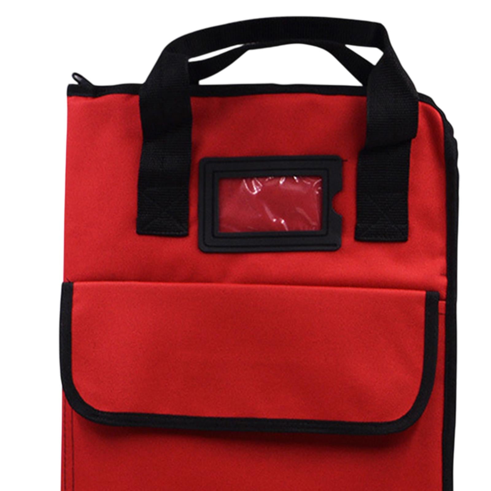 Drum Stick Bag Hold 12 Pair Professional with Handle Heavy Duty Storage Case Red