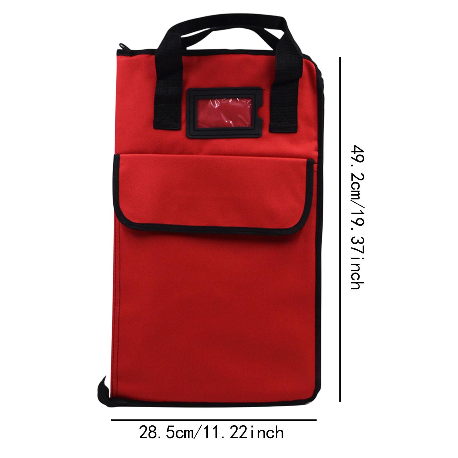 Drum Stick Bag Hold 12 Pair Professional with Handle Heavy Duty Storage Case Red