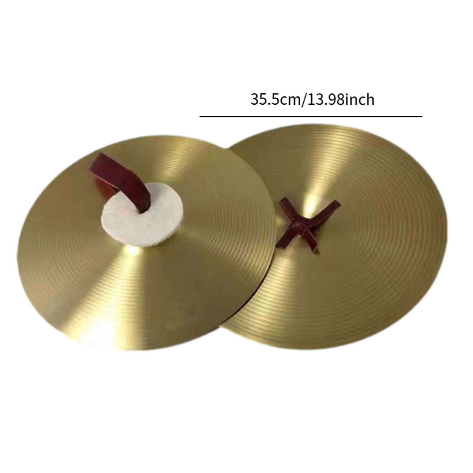 2 Pieces Crash Cymbals Musical Instrument for Professionals Band Performance 14 inch