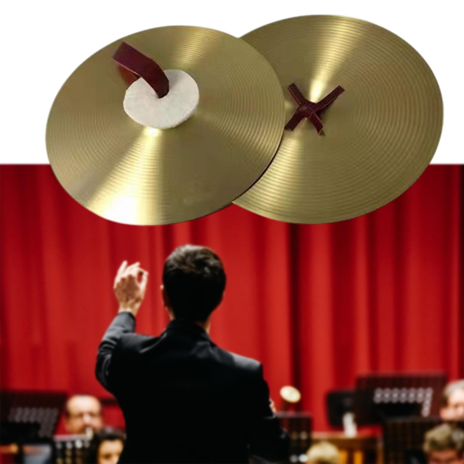 2 Pieces Crash Cymbals Musical Instrument for Professionals Band Performance 18 inch
