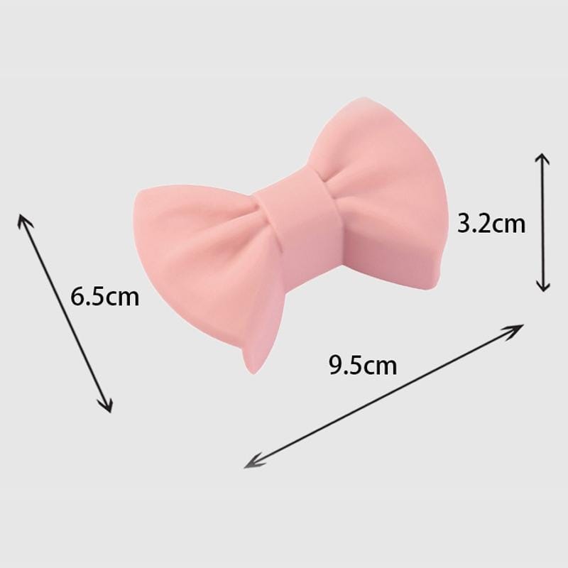 4 Pairs Bowknot Silicone Insulation Clip Creative Kitchen Practical Gadgets (Dark Blue)