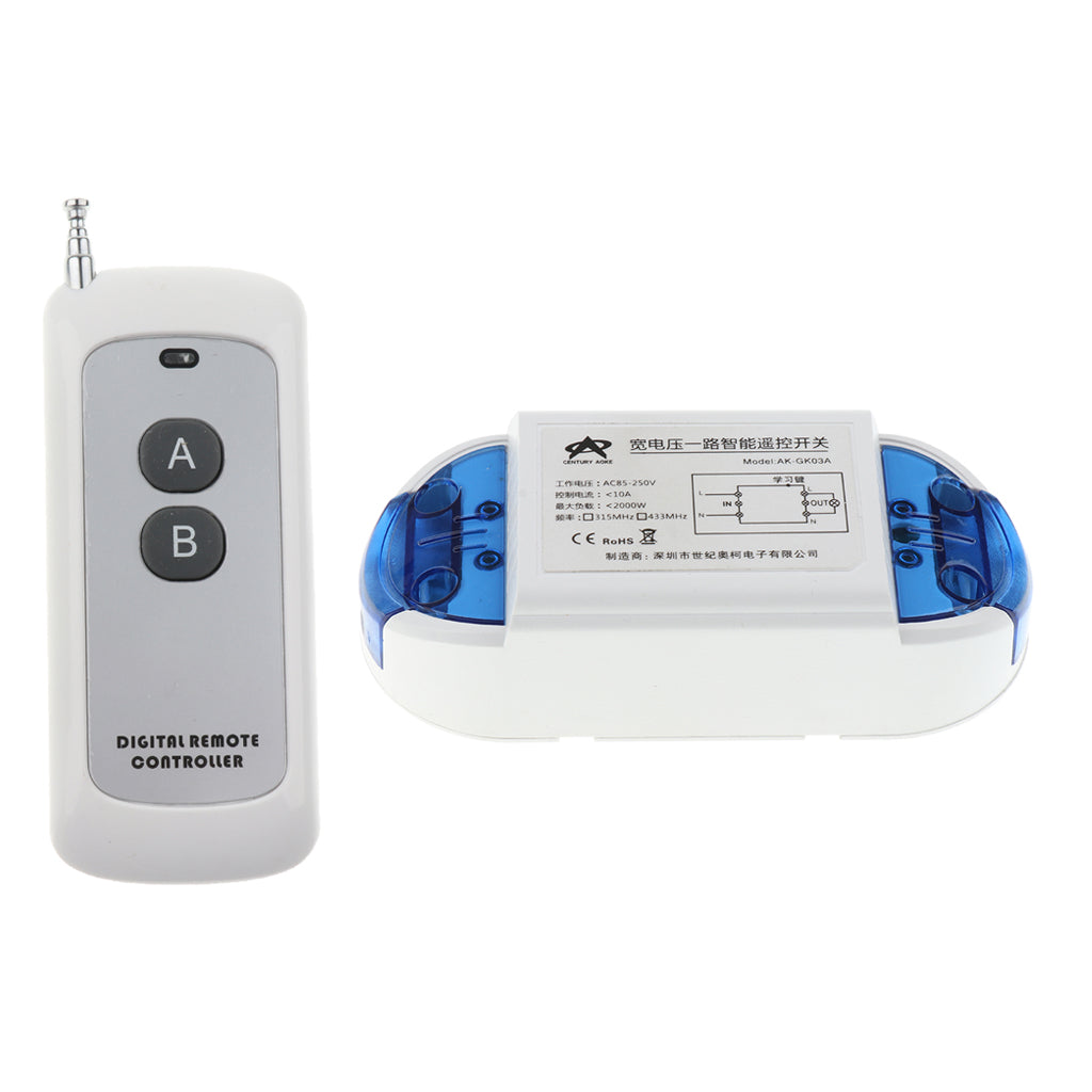 315Mhz DC15-120V Wireless RF Remote Control Relay Switch Transmitter Lock