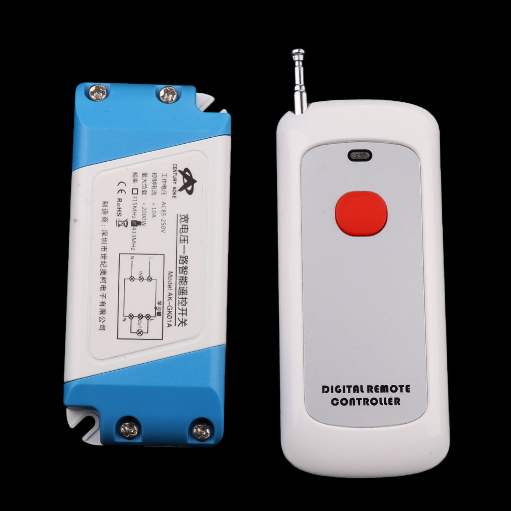 433 Mhz DC 15V-120V Wireless Remote Control Switch Garage Security System