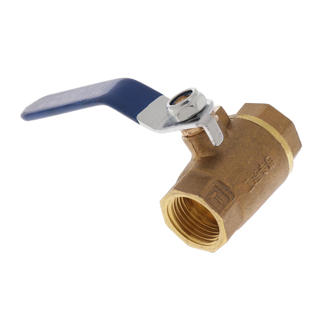 1/2'' Brass Valve Water Air Pipe Hose Valve Pipe Fitting Blue Handle