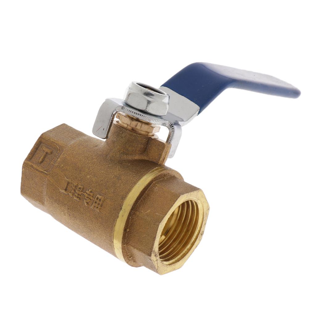 1/2'' Brass Valve Water Air Pipe Hose Valve Pipe Fitting Blue Handle