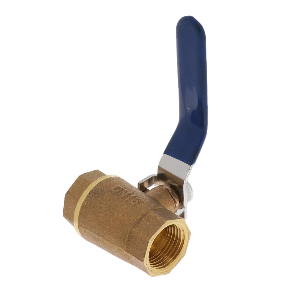 1/2'' Brass Valve Water Air Pipe Hose Valve Pipe Fitting Blue Handle