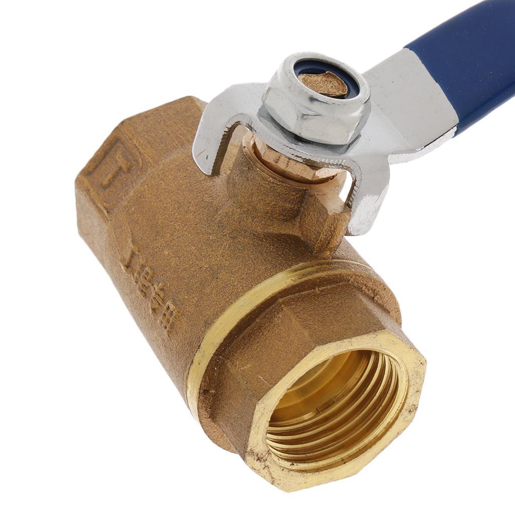 1/2'' Brass Valve Water Air Pipe Hose Valve Pipe Fitting Blue Handle