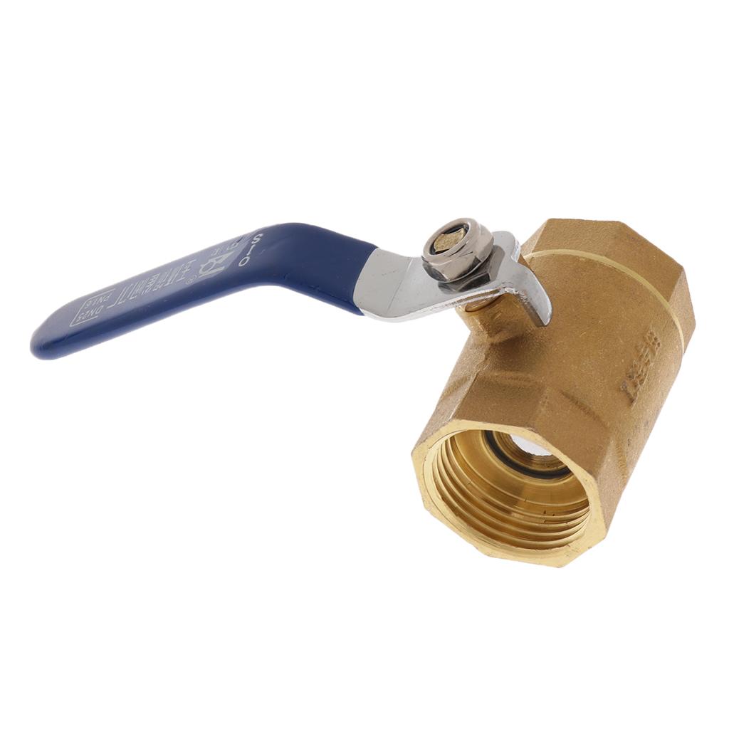 1'' Brass Valve Water Air Pipe Hose Valve Pipe Fitting Blue Handle