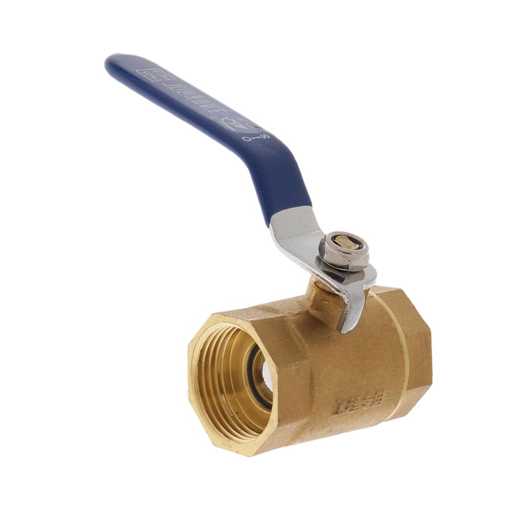 1'' Brass Valve Water Air Pipe Hose Valve Pipe Fitting Blue Handle