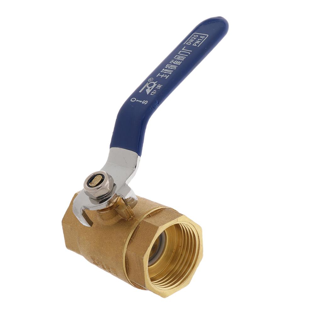 1'' Brass Valve Water Air Pipe Hose Valve Pipe Fitting Blue Handle