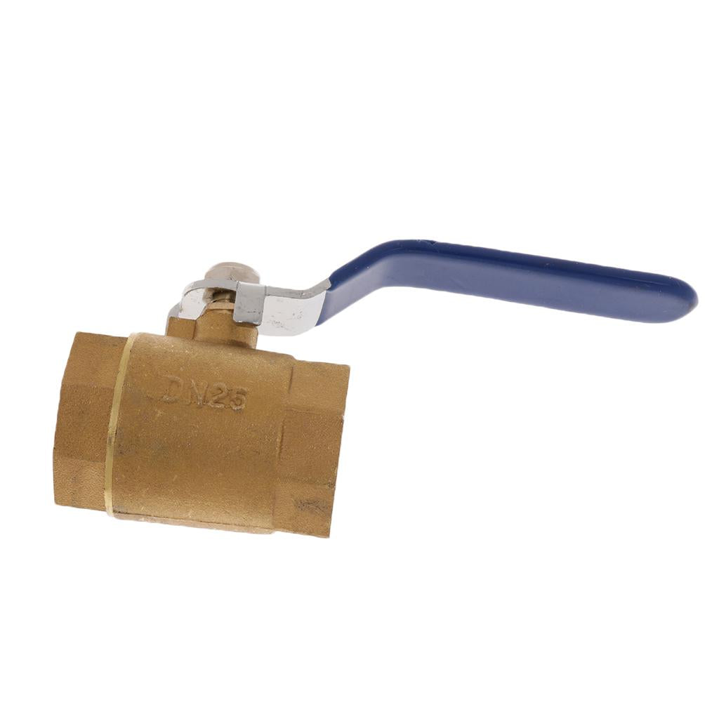 1'' Brass Valve Water Air Pipe Hose Valve Pipe Fitting Blue Handle