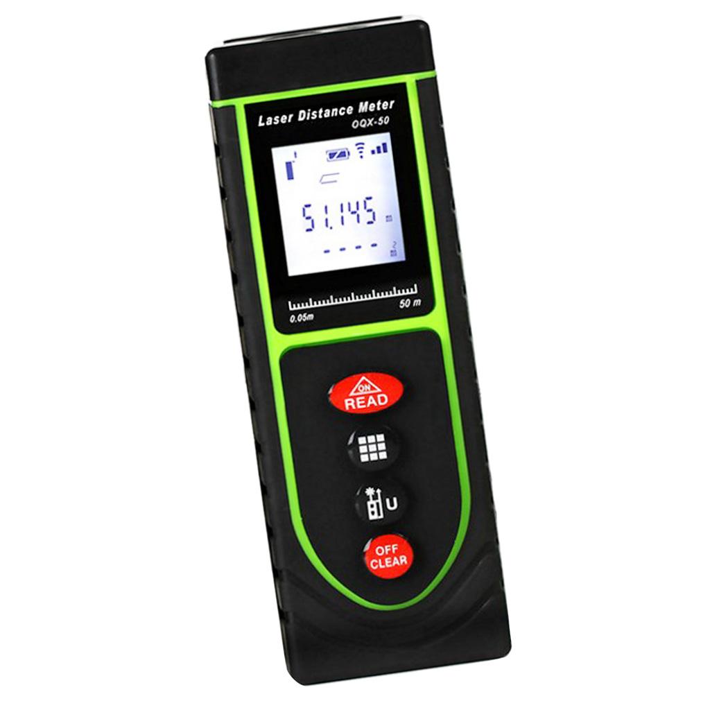 50m/164ft Green Digital Laser Distance Meter Range  Measure Diastimeter S