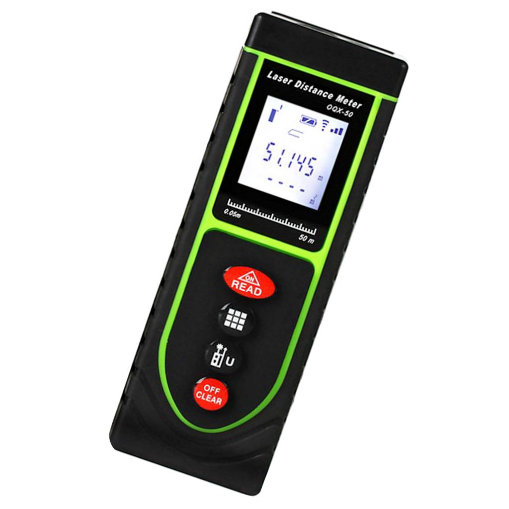 50m/164ft Green Digital Laser Distance Meter Range  Measure Diastimeter S