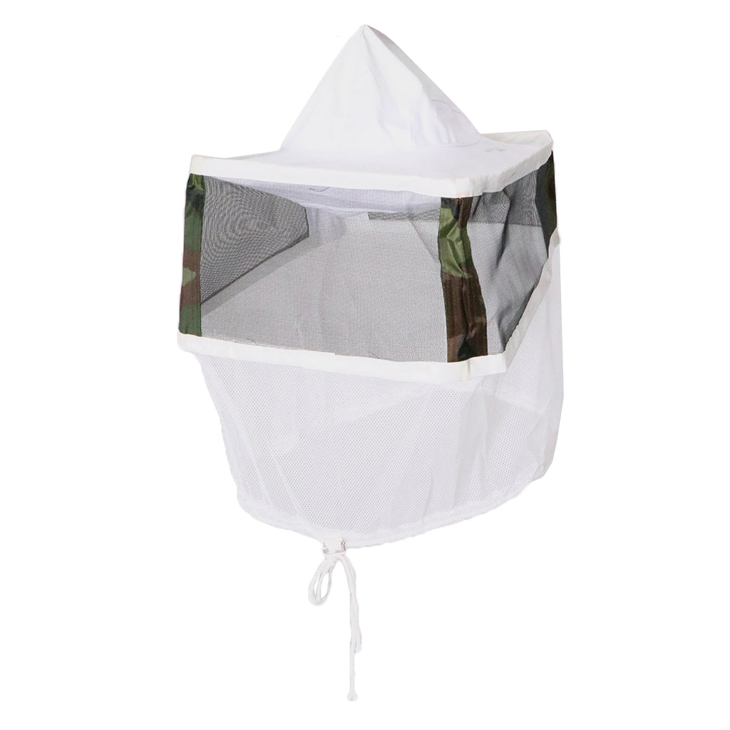 Protective Veil Hat Beekeeping Smock Equipment with Elastic Design White