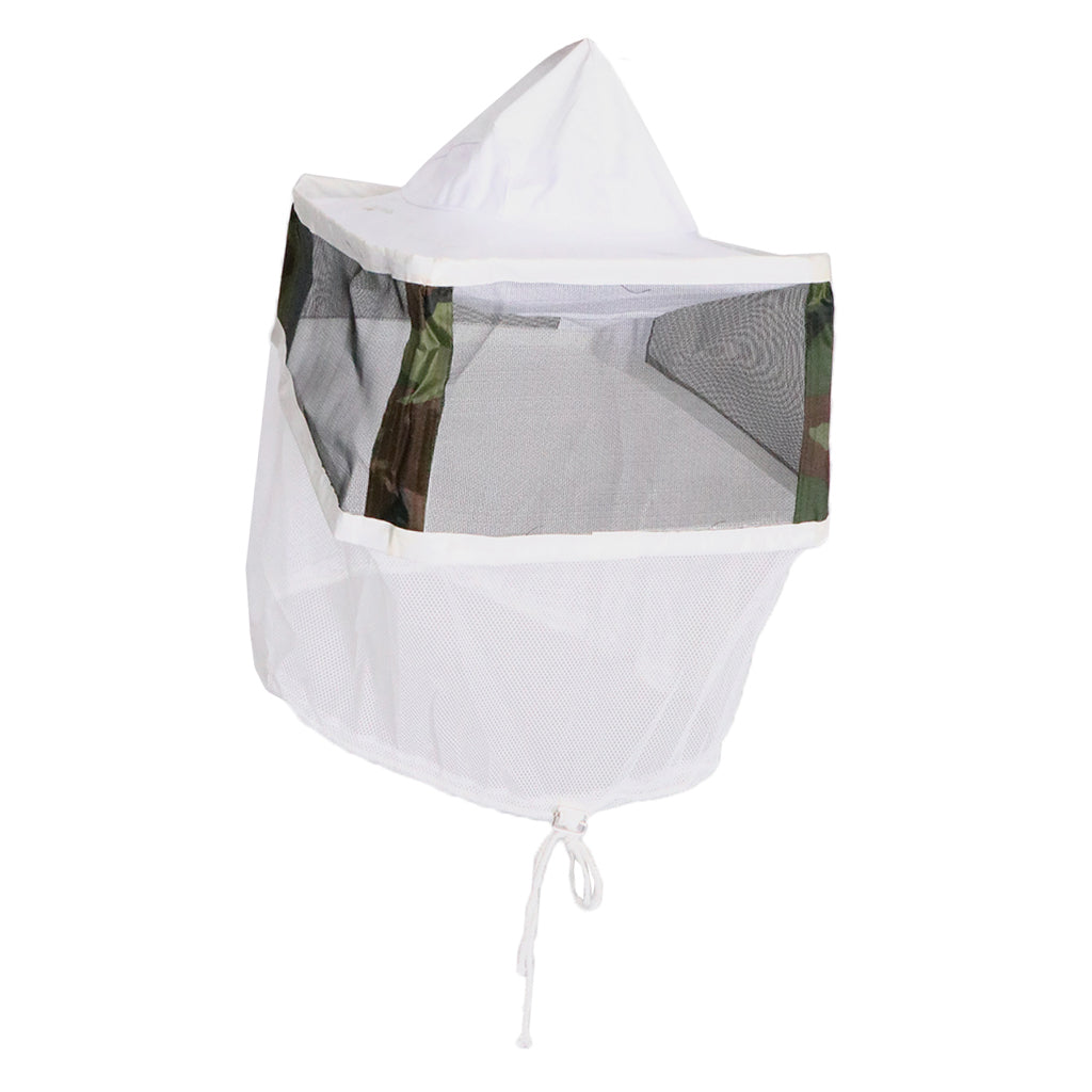 Protective Veil Hat Beekeeping Smock Equipment with Elastic Design White
