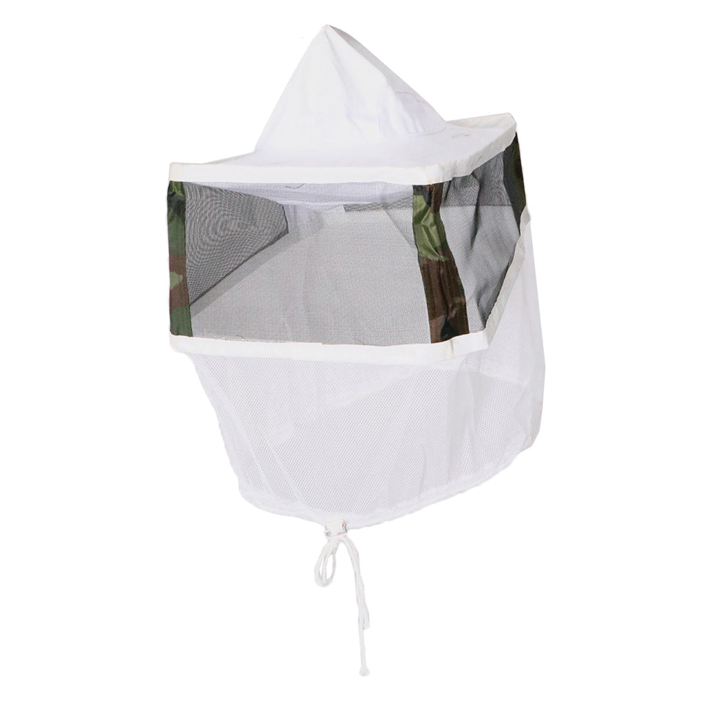 Protective Veil Hat Beekeeping Smock Equipment with Elastic Design White