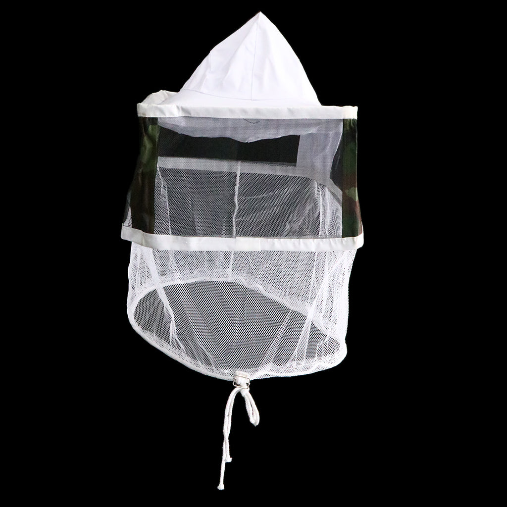 Protective Veil Hat Beekeeping Smock Equipment with Elastic Design White
