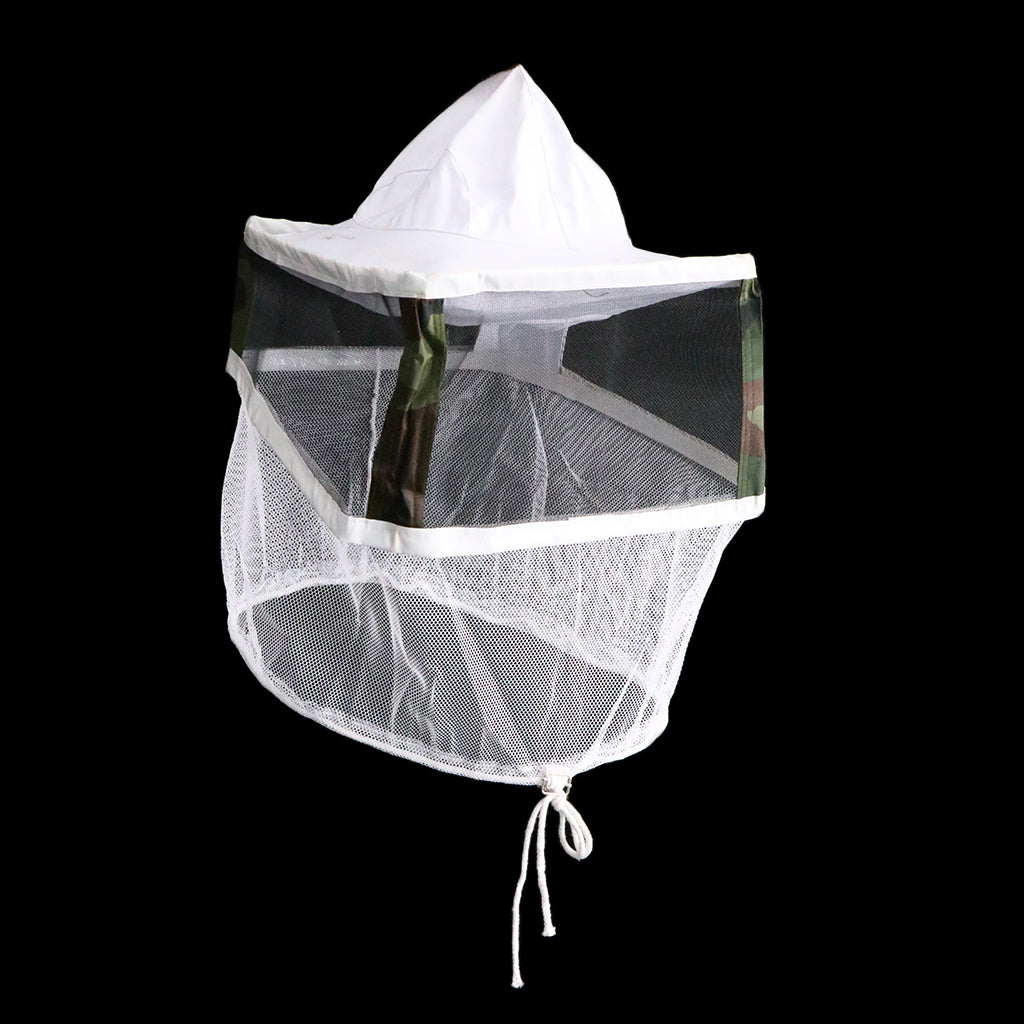 Protective Veil Hat Beekeeping Smock Equipment with Elastic Design White