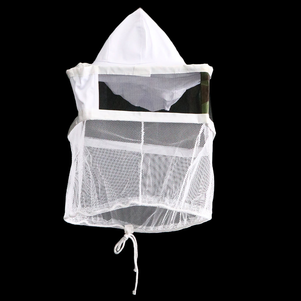 Protective Veil Hat Beekeeping Smock Equipment with Elastic Design White