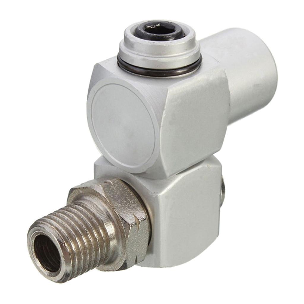 Universal 360 Swivel 1/4-Inch BSP Air Line Connector Male Tool Fittings Valve