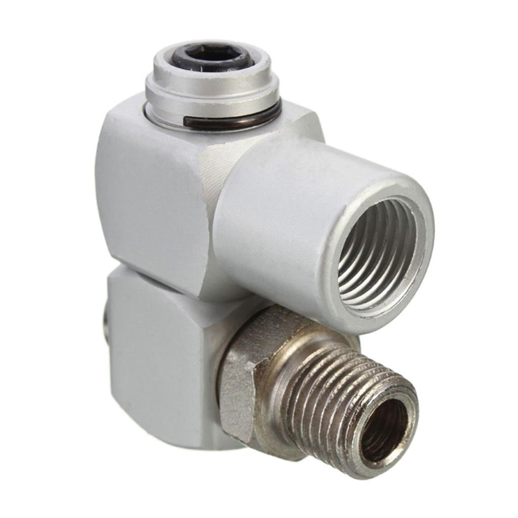 Universal 360 Swivel 1/4-Inch BSP Air Line Connector Male Tool Fittings Valve