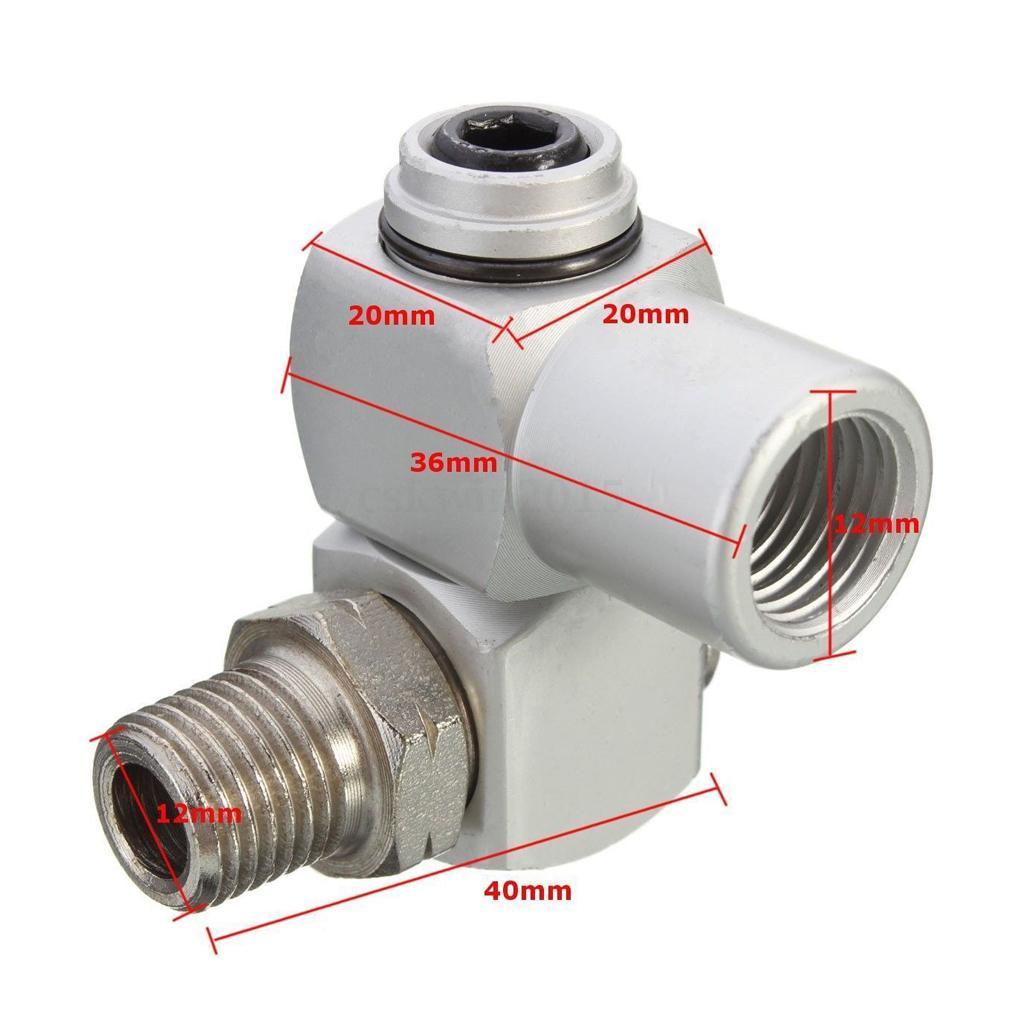 Universal 360 Swivel 1/4-Inch BSP Air Line Connector Male Tool Fittings Valve