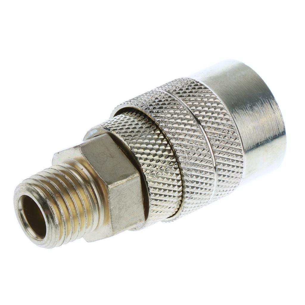 1/4-Inch Pneumatic Fittings Tube Connector Brass Coupling Adapter Thread Coupler