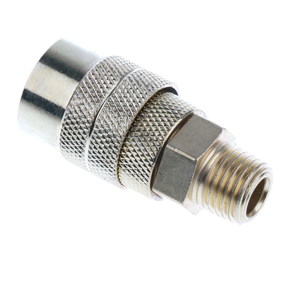 1/4-Inch Pneumatic Fittings Tube Connector Brass Coupling Adapter Thread Coupler