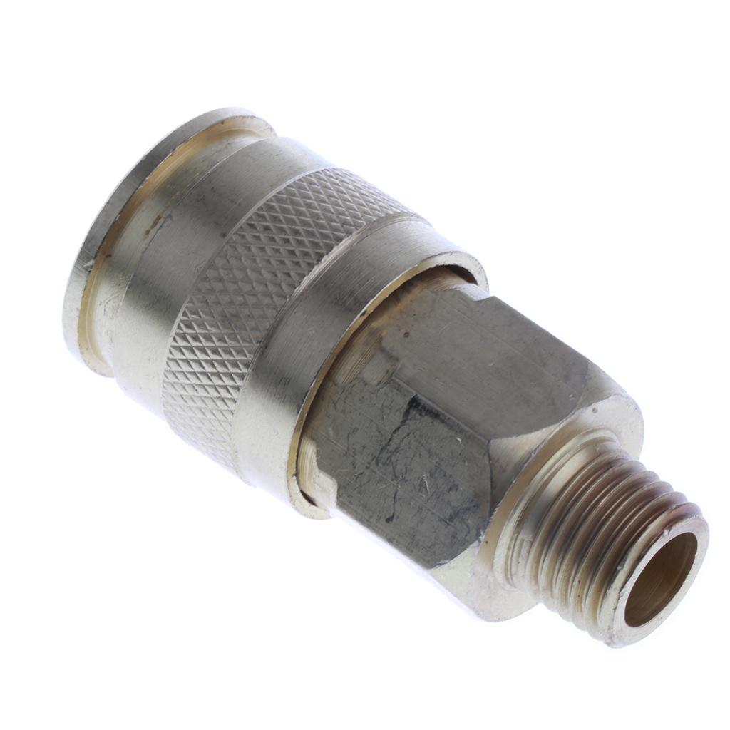 1/4'' Metal Pneumatic Air Quick Connector Coupling Adapter Threaded Coupler