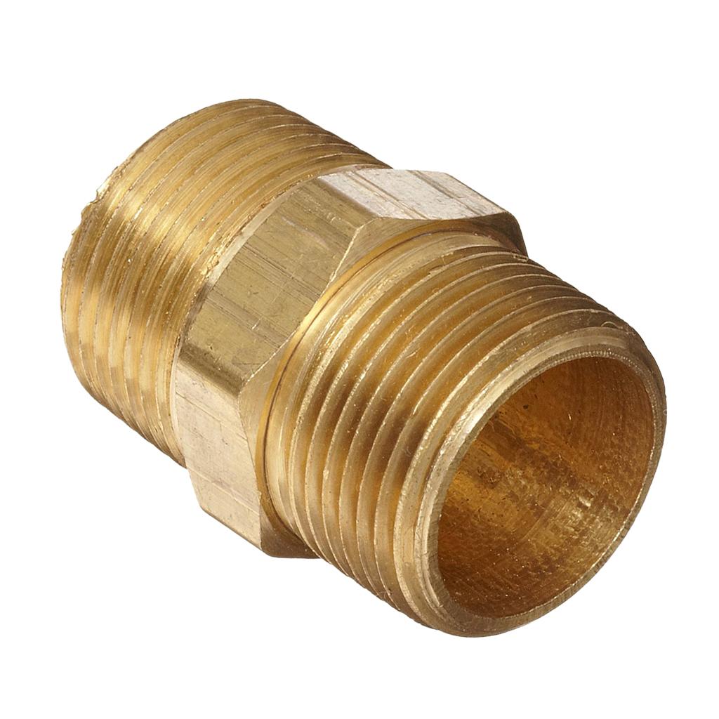 DN15 Adapter Brass Hex Nipple Fitting Pipe Fitting for Air Fuel Gas Water