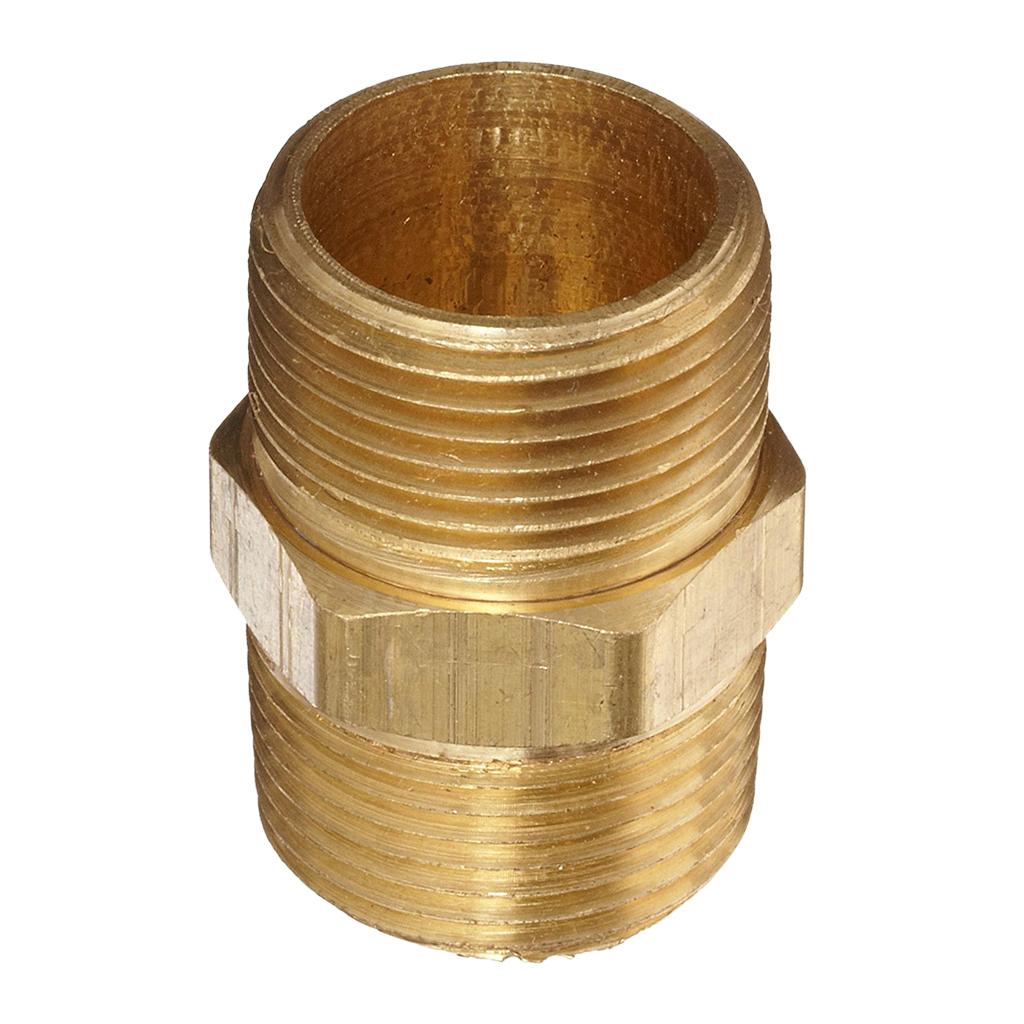 DN15 Adapter Brass Hex Nipple Fitting Pipe Fitting for Air Fuel Gas Water
