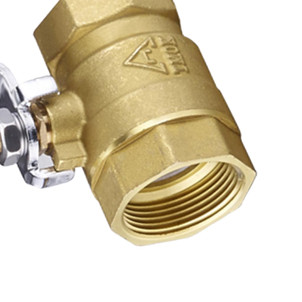 1/2 NPT Thread Brass Ball Valve Shut Off Switch Brass Ball Valve Female DN15