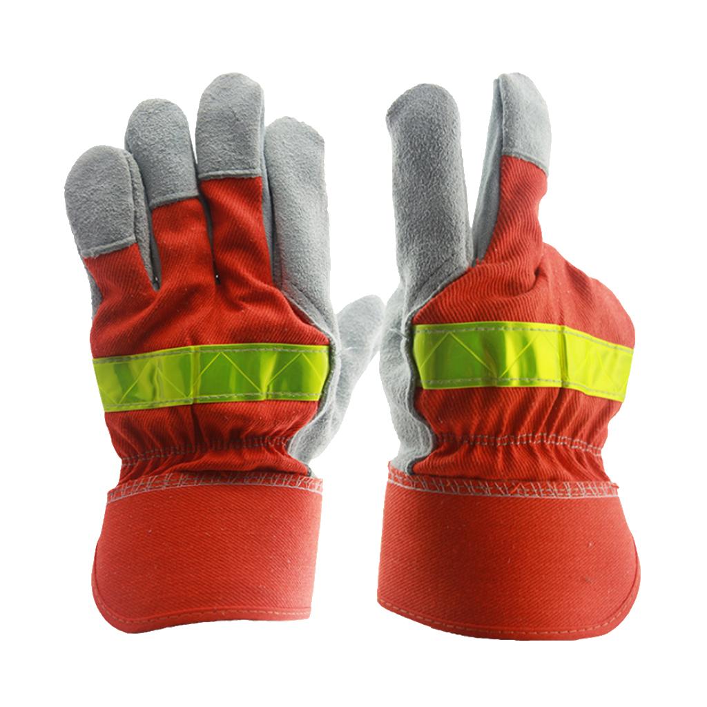 Leather Labor Gloves Welding Work Glove Safety Anti Fire Protective Gauntlet