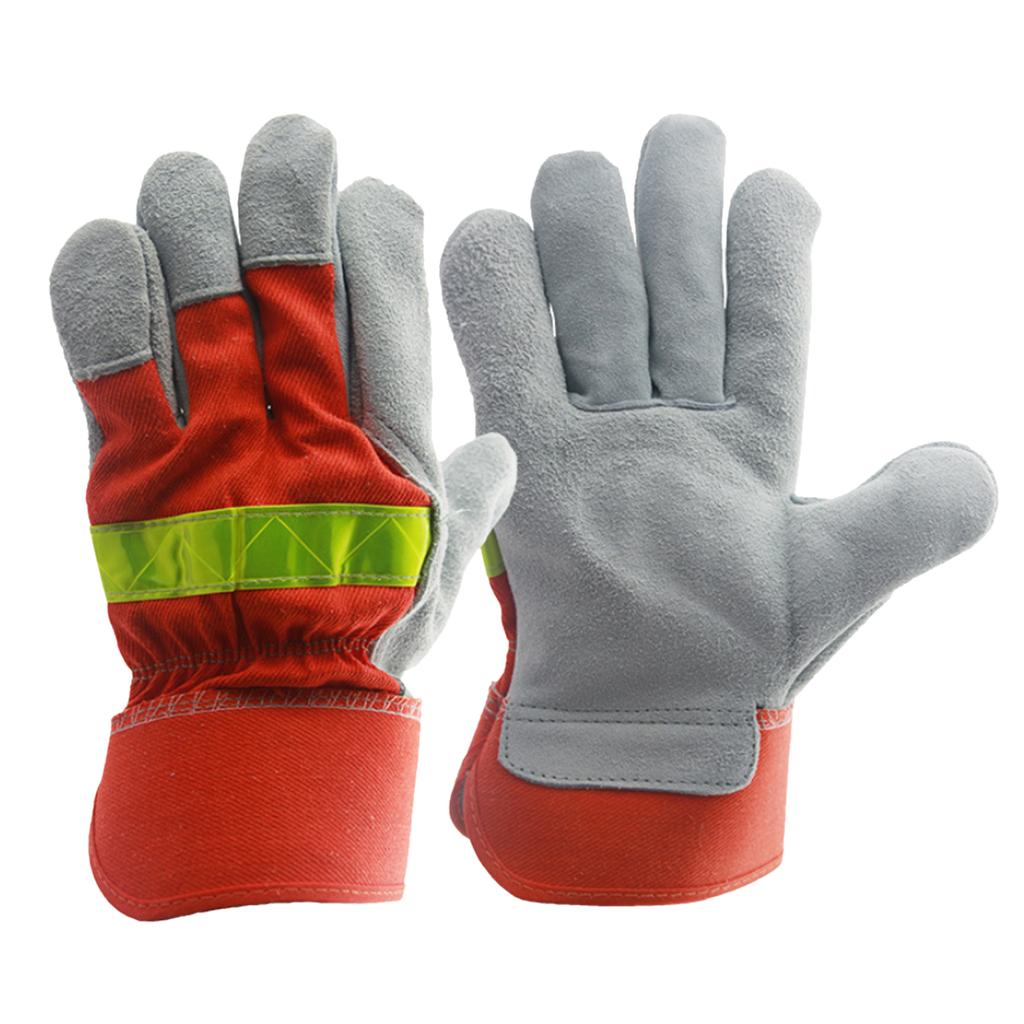 Leather Labor Gloves Welding Work Glove Safety Anti Fire Protective Gauntlet