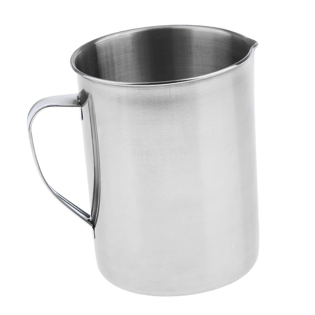 Stainless Steel Laboratory Measuring Cup Mug Beaker Lab Graduated Beaker + Handle 2L