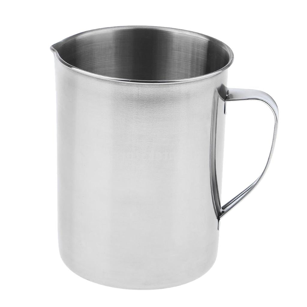 Stainless Steel Laboratory Measuring Cup Mug Beaker Lab Graduated Beaker + Handle 2L