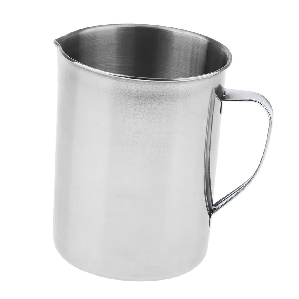 Stainless Steel Laboratory Measuring Cup Mug Beaker Lab Graduated Beaker + Handle 2L