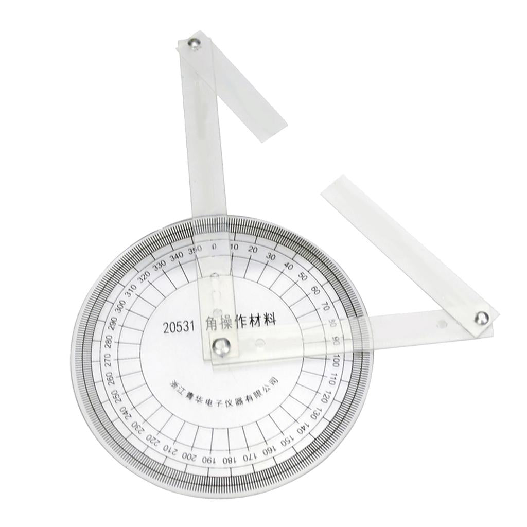 Plastic PVC 360 Degree Protractor Angle Finder with Arm Measuring Ruler Tool