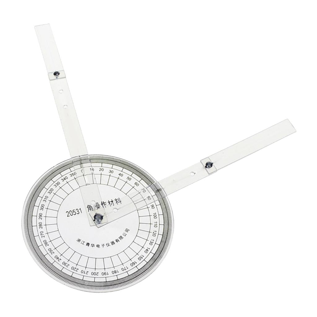 Plastic PVC 360 Degree Protractor Angle Finder with Arm Measuring Ruler Tool