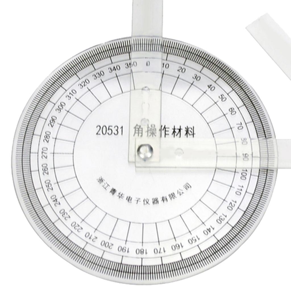 Plastic PVC 360 Degree Protractor Angle Finder with Arm Measuring Ruler Tool