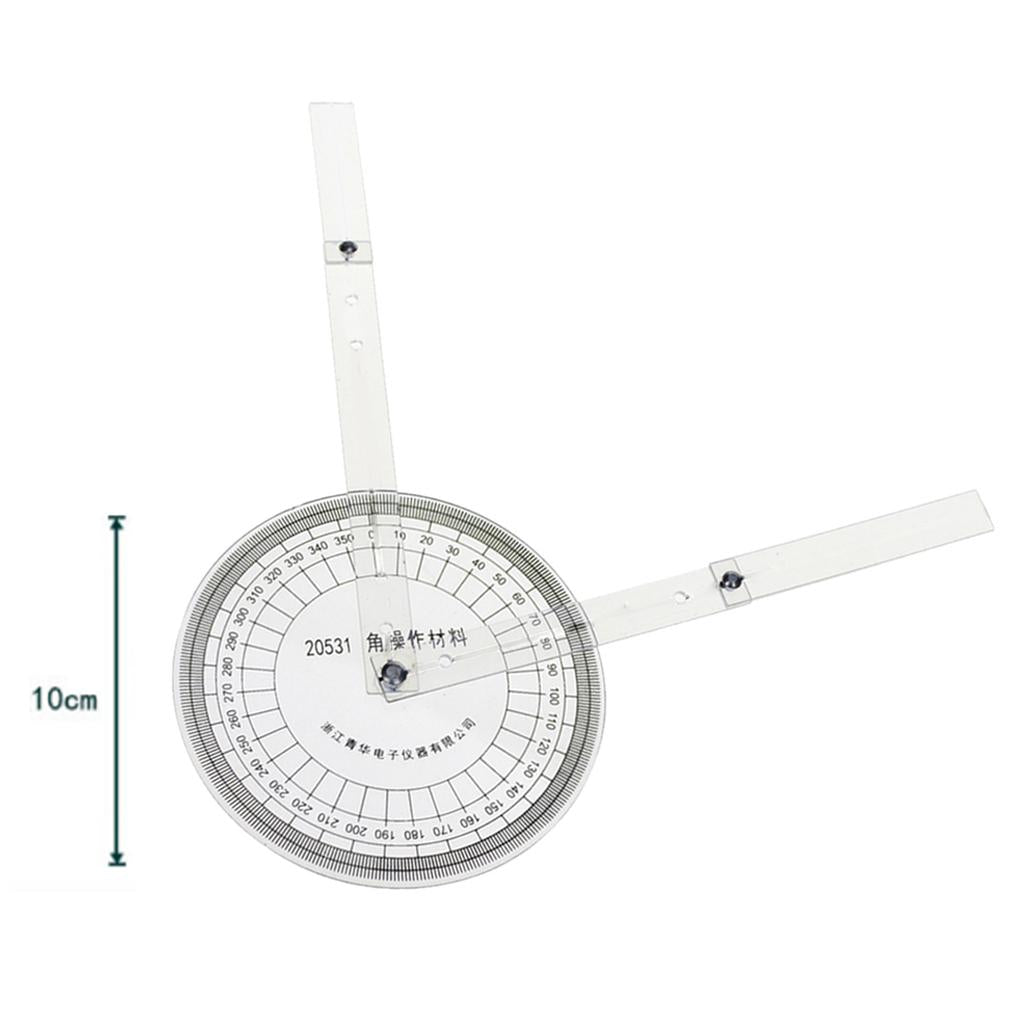 Plastic PVC 360 Degree Protractor Angle Finder with Arm Measuring Ruler Tool