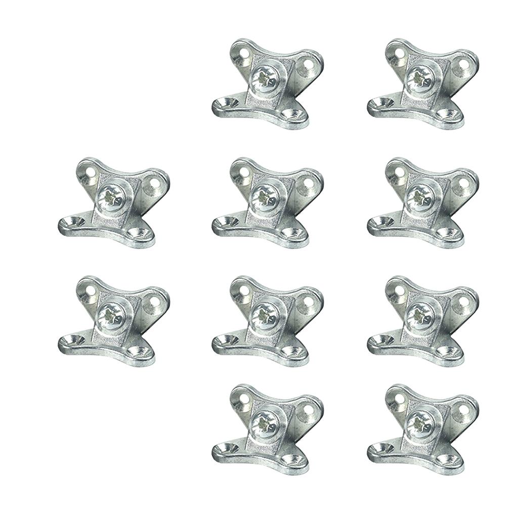 10 Pieces Corner Brace Joints Right Angle Shelf Bracket Supports -Silver