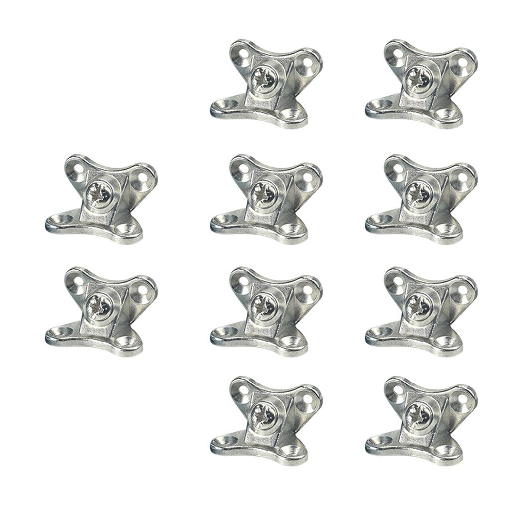 10 Pieces Chrome Corner Brace Joints Right Angle Shelf Bracket Supports