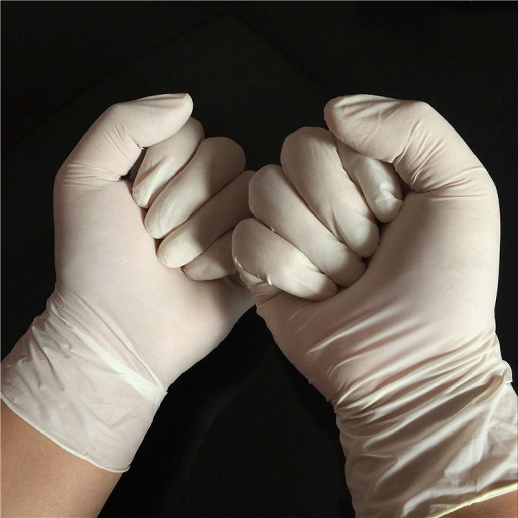 50 Pieces Powder Free Medical Exam Gloves Disposable Nitrile Latex Gloves L