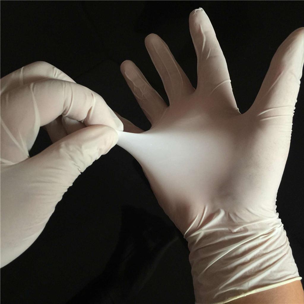 50 Pieces Powder Free Medical Exam Gloves Disposable Nitrile Latex Gloves L