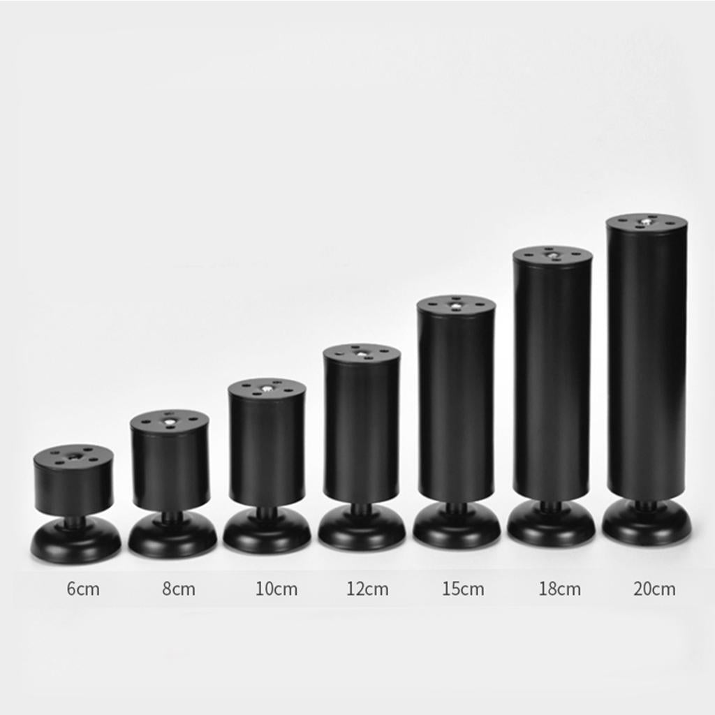 Black Furniture Legs Cabinet Bed Table Desk Lounge Sofa Leg Stand Feet 120mm