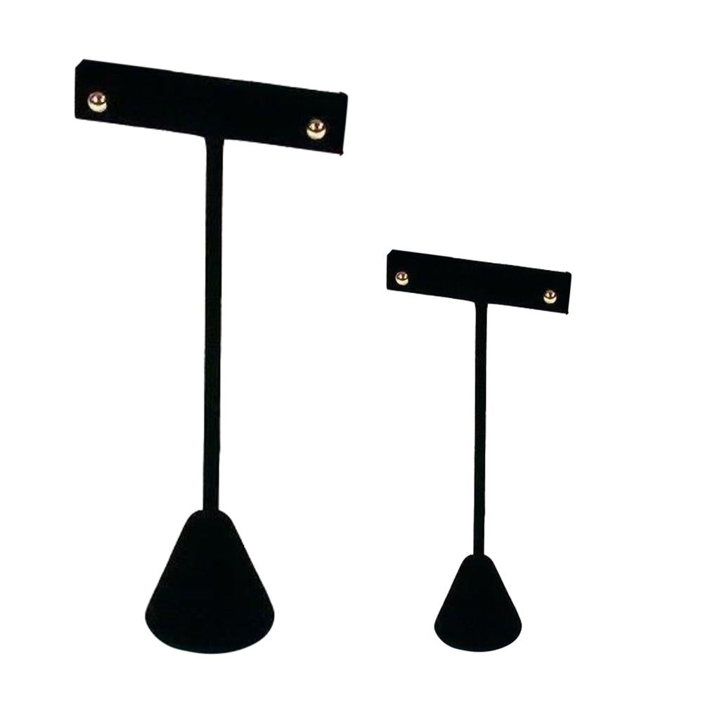 Black Velvet Hovering T-bar Bracelet Necklace Rack High Stand Jewelry Display Stand