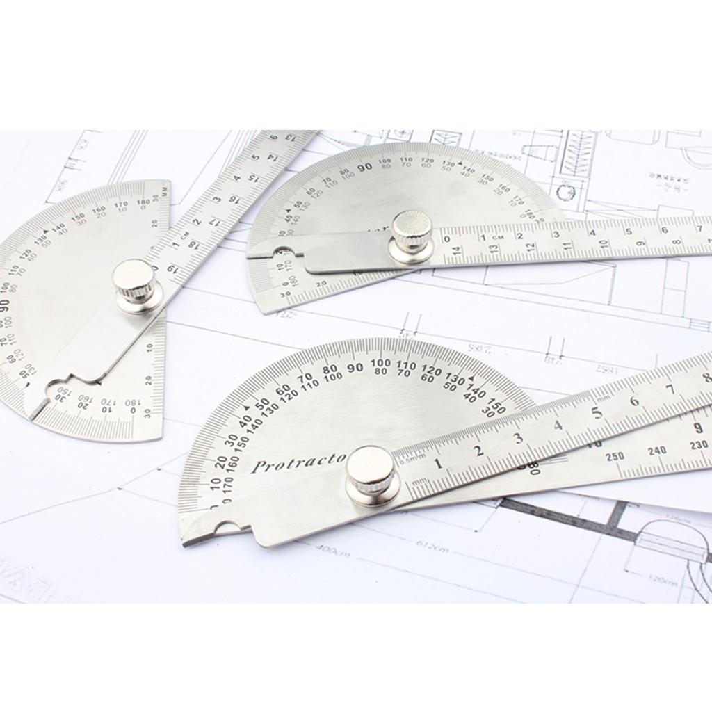 Stainless Steel Protractor Angle Rule Finder Craft Arm Ruler Tool 150mm for Home Schoool Office Student Study Tool