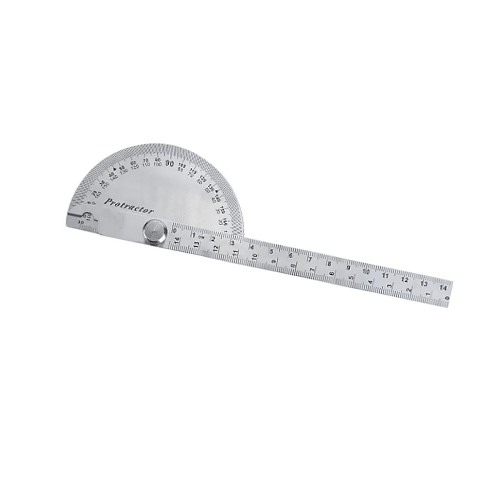 Stainless Steel 180° Protractor Rotary Angle Rule Finder Arm Ruler 0-150mm